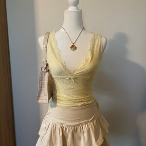 Elegant Yellow Lace Women’s Top